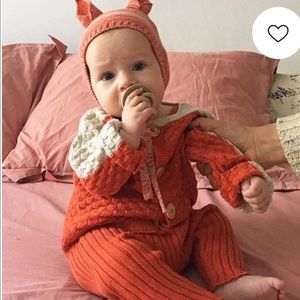 Bayiri Spain knit organic cotton bonnet hat 6-12